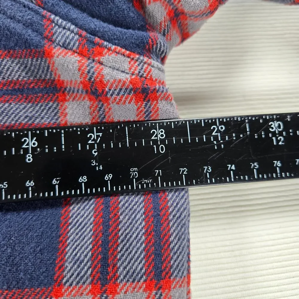 Duluth Trading Flapjack Fleece Lined Snap Plaid Flannel Men's Size 2XL Tall‎